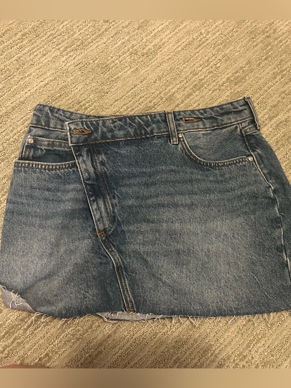 Zara Cross Wrap Denim Skirt M